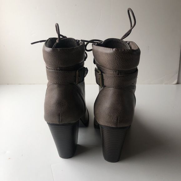 Daisy Fuentes Kloudie Brown Ankle Boots Zip Side Size 10M - Picture 5 of 10